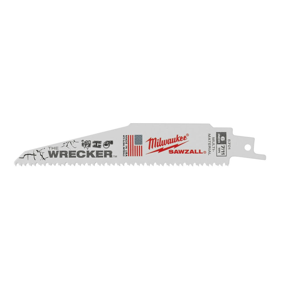 Milwaukee 48-01-7701 WRECKER Multi-Material SAWZALL Blade 6" 7/11TPI (100 Pack)