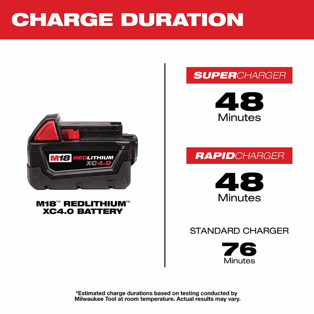 Milwaukee 48-11-1840 M18 REDLITHIUM XC 4.0 Extended Capacity Battery Pack - 9