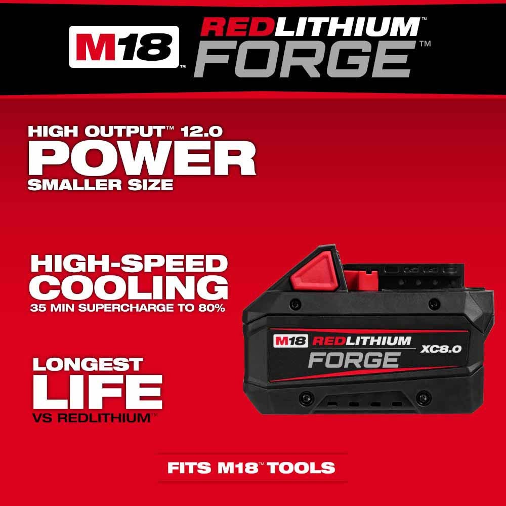 Milwaukee 48-11-1881 M18 REDLITHIUM FORGE XC8.0 Battery Pack - 4