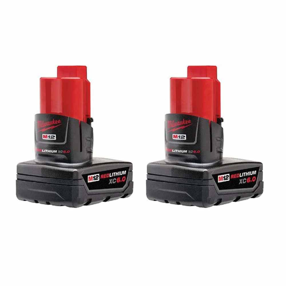 Milwaukee 48-11-2462 M12™ REDLITHIUM™ XC6.0 Battery 2-Pack