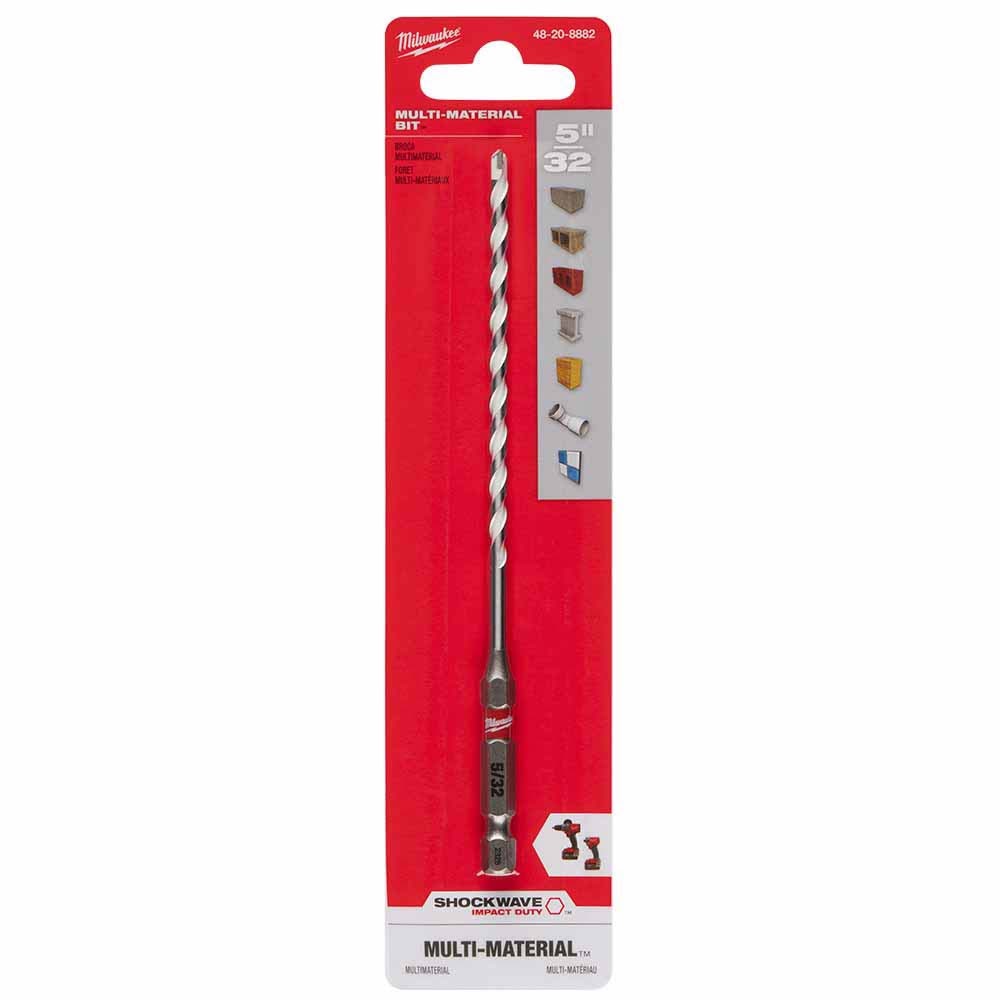 Milwaukee 48-20-8882 5/32" x 4" x 6" SHOCKWAVE Impact Duty Carbide Multi-Material Drill Bit - 11