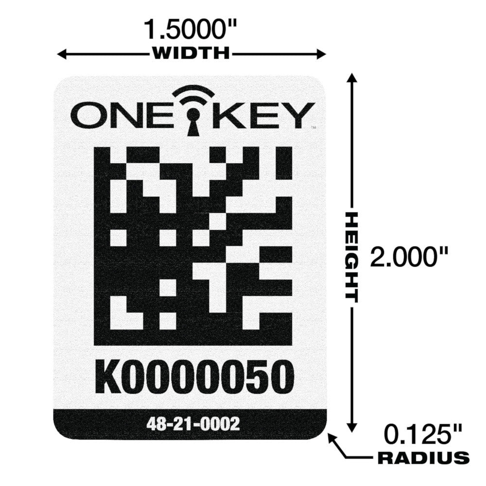 Milwaukee  48-21-0002 ONE-KEY™ Asset ID Tag – Lg. Plastic Surface - 2