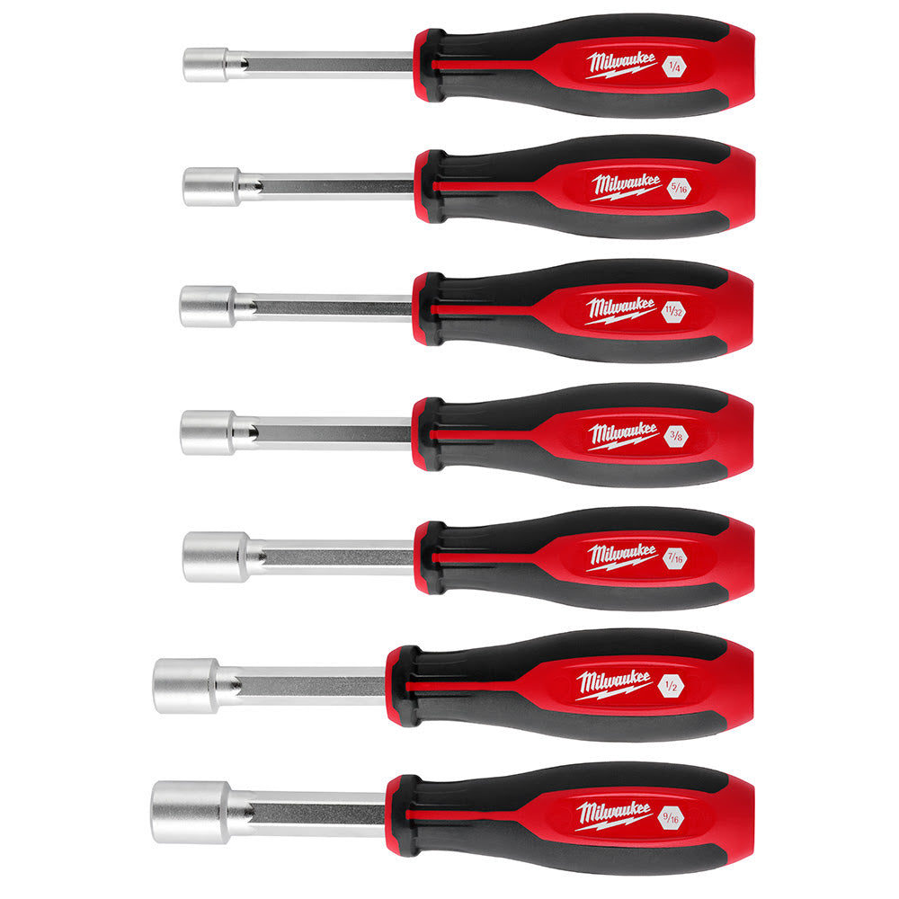 Milwaukee 48-22-2547 7pc SAE HollowCore Magnetic Nut Driver Set - 9