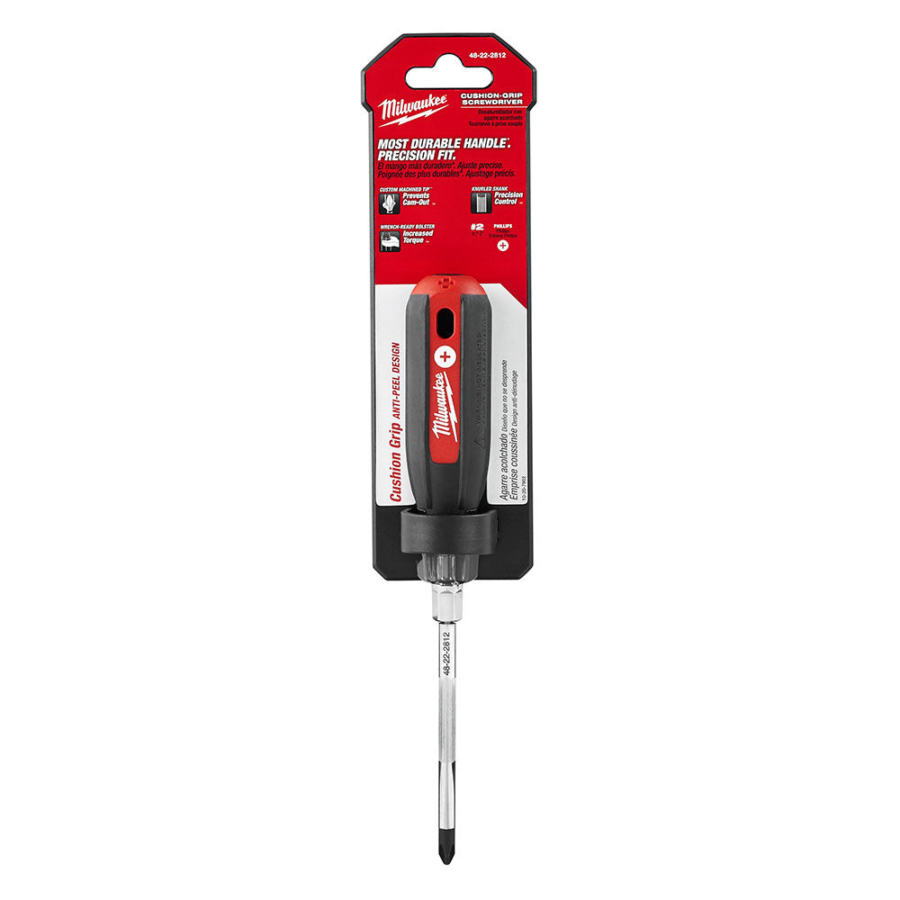 Milwaukee 48-22-2812 #2 Phillips - 4" Cushion Grip Screwdriver - 2