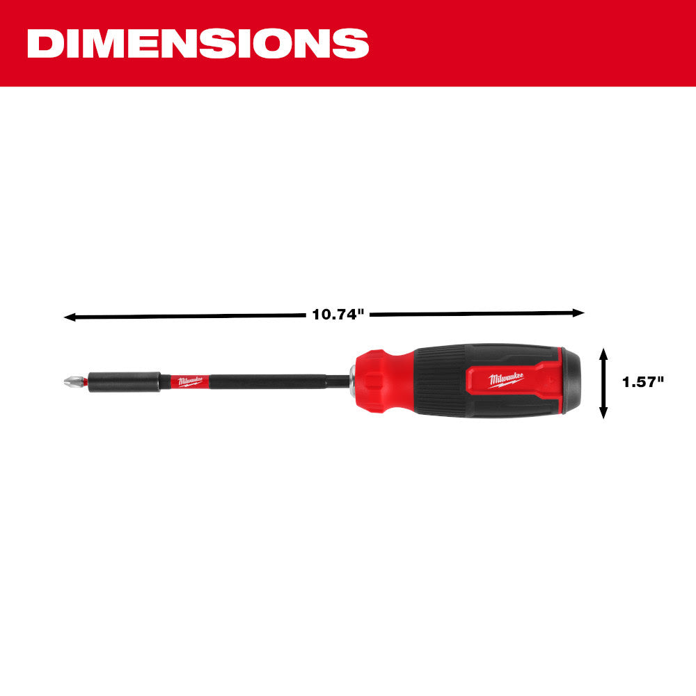 Milwaukee 48-22-2915 14-in-1 Multi-Bit Screwdriver W/ SHOCKWAVE Impact Duty Bits - 6