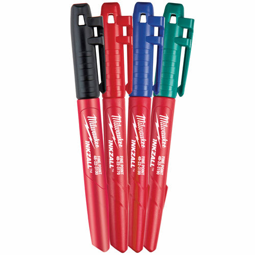 Milwaukee 48-22-3106 Inkzall Fine Point Colored Marker 4-Pack - 3