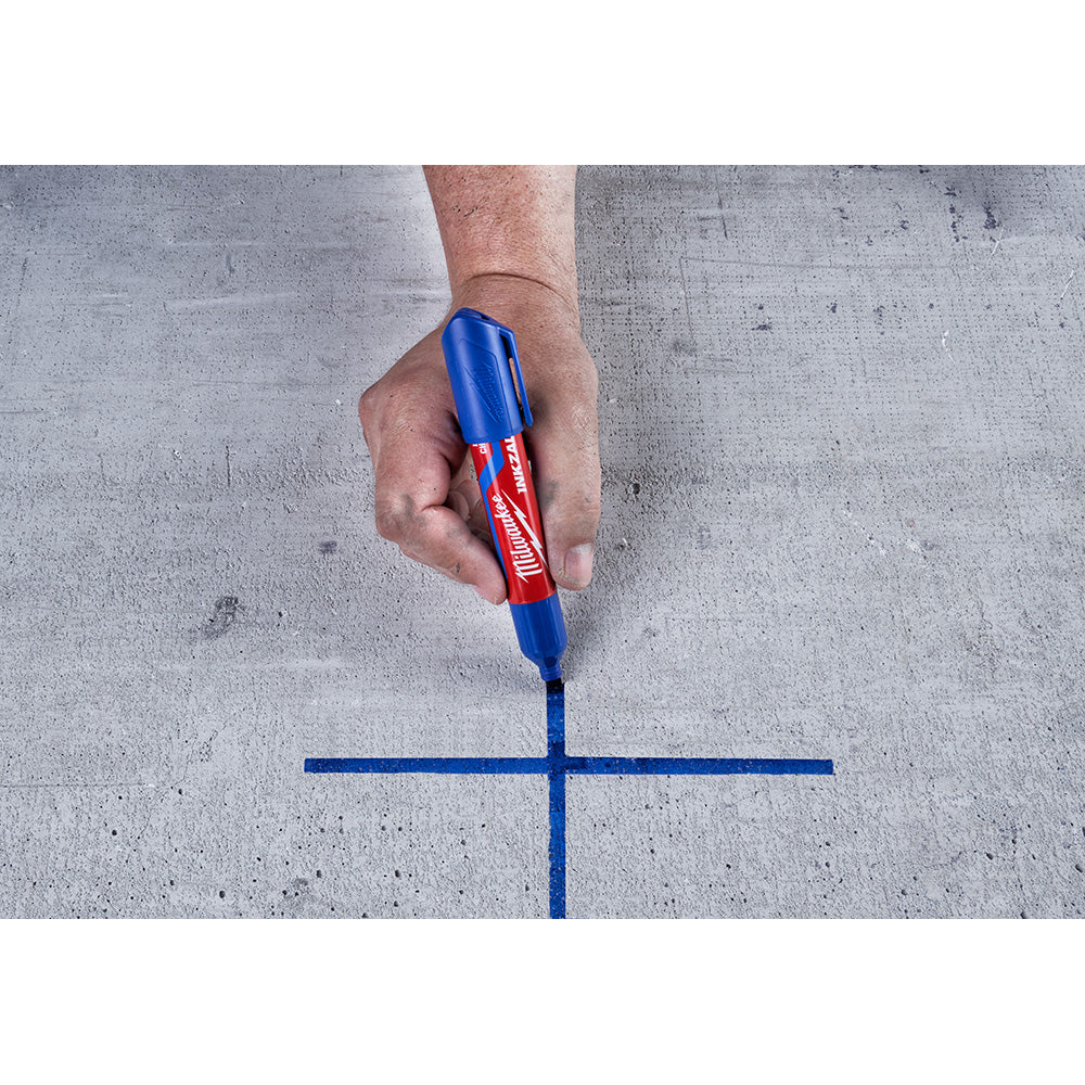 Milwaukee 48-22-3257 INKZALL Large Chisel Tip Blue Marker - 4