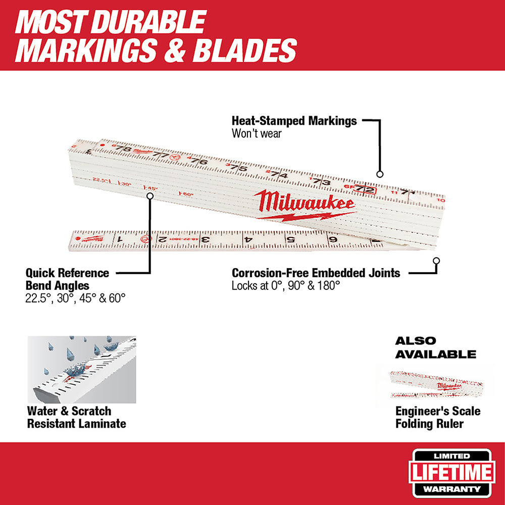 Milwaukee 48-22-3801 Composite Folding Rule - 2