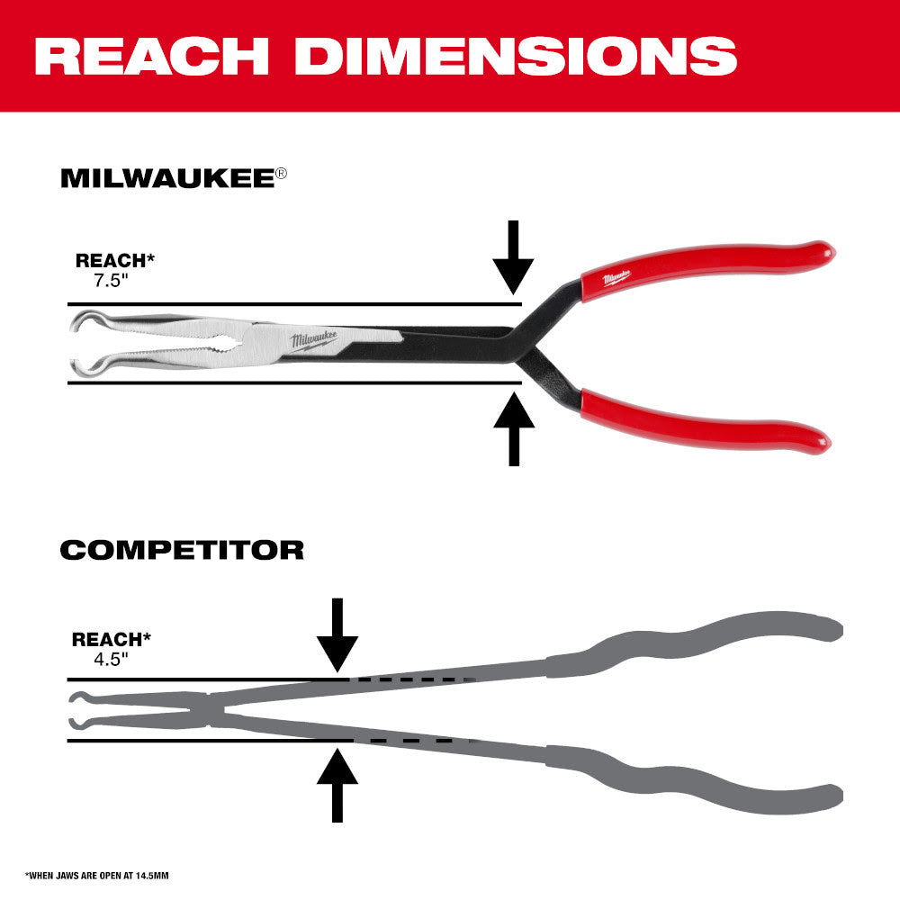 Milwaukee 48-22-6563 3PC Long Reach Hose Grip Pliers Set - 4