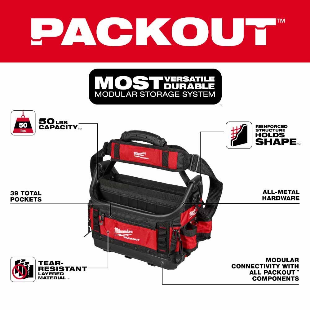 Milwaukee 48-22-8317 PACKOUT 15" Structured Tote