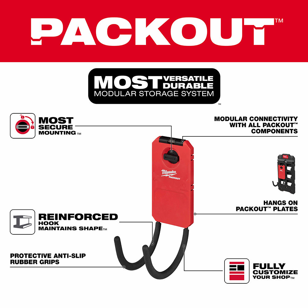 Milwaukee 48-22-8331 PACKOUT Shop Storage 6" Curved Hook - 2