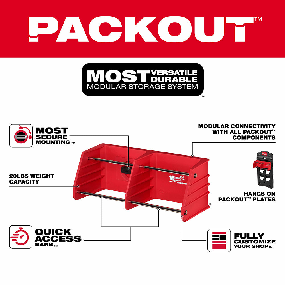 Milwaukee 48-22-8340 PACKOUT Shop Storage Tool Rack - 2