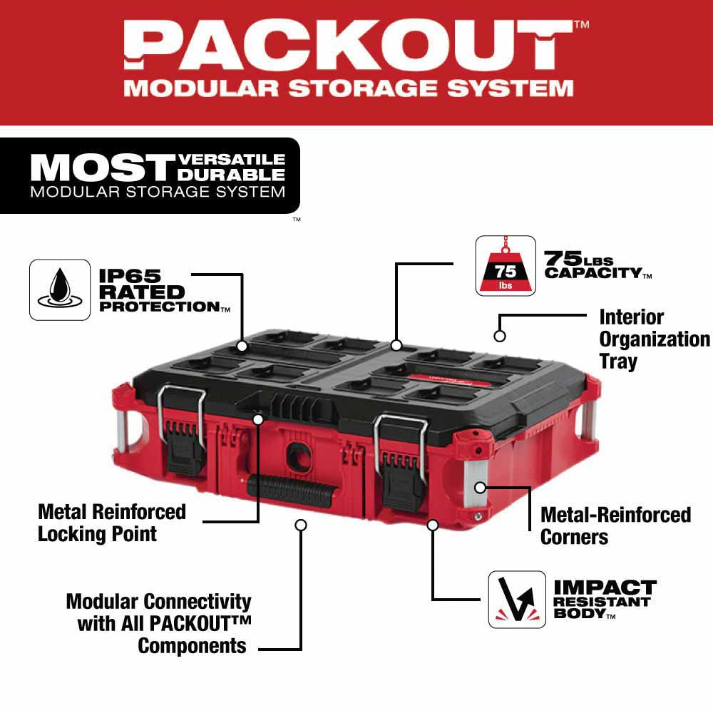 Milwaukee 48-22-8424 PACKOUT Tool Box - 2