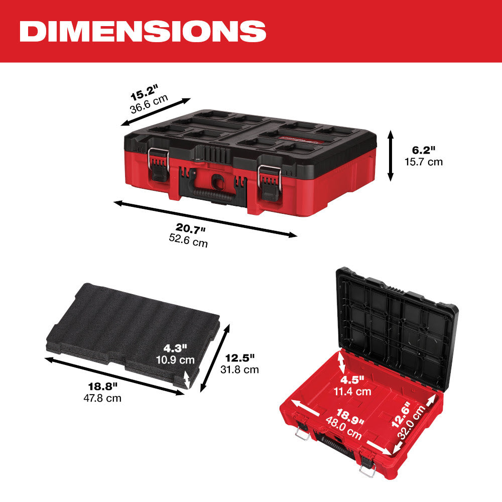 Milwaukee 48-22-8450 Packout Tool Case W/ Foam Insert - 3