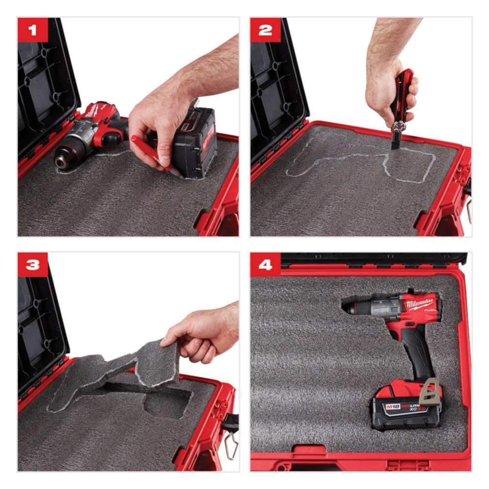 Milwaukee 48-22-8453 Low-Profile Customizable Foam Insert for PACKOUT Drawer Tool Boxes - 4