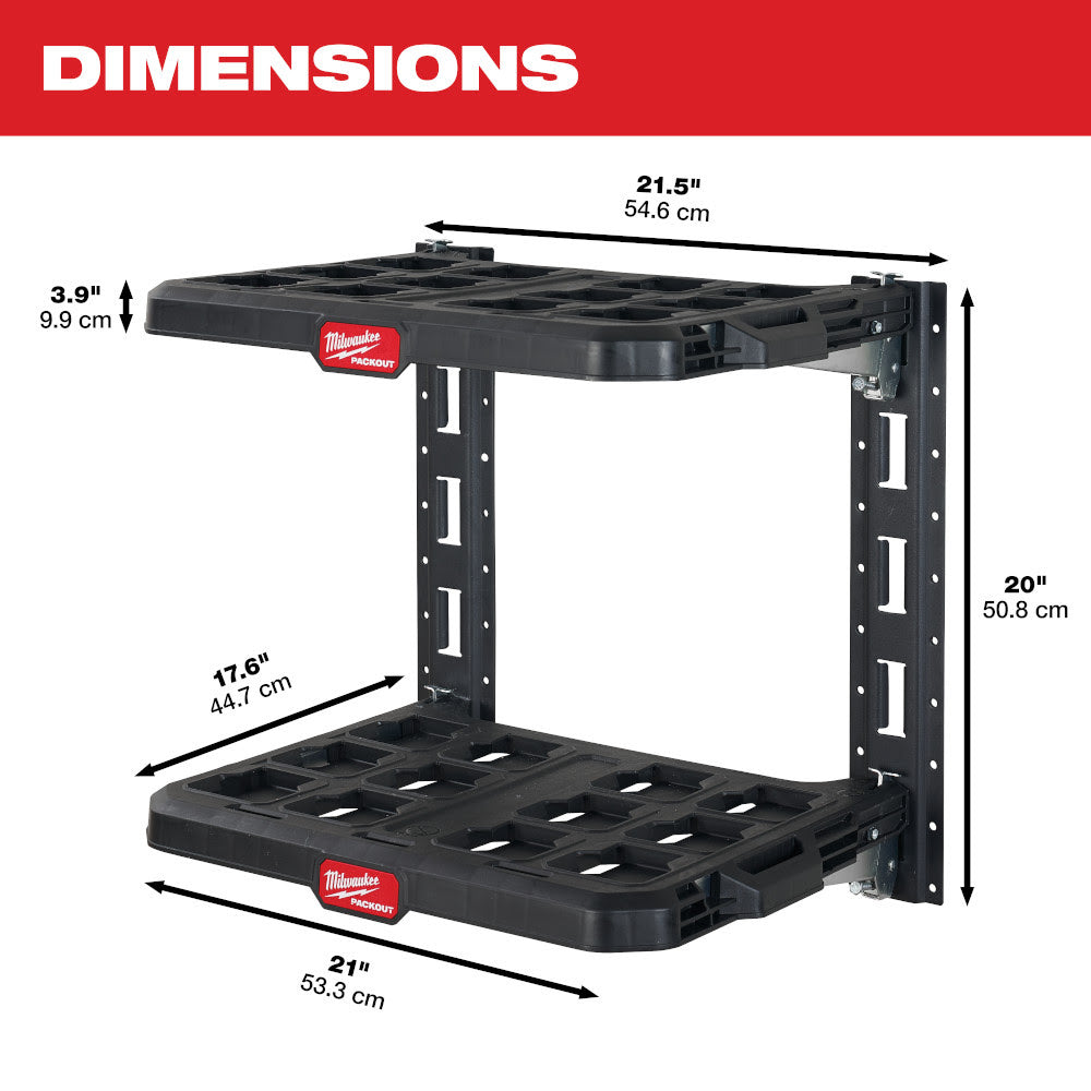 Milwaukee 48-22-8480 PACKOUT 2-Shelf Racking Kit - 6