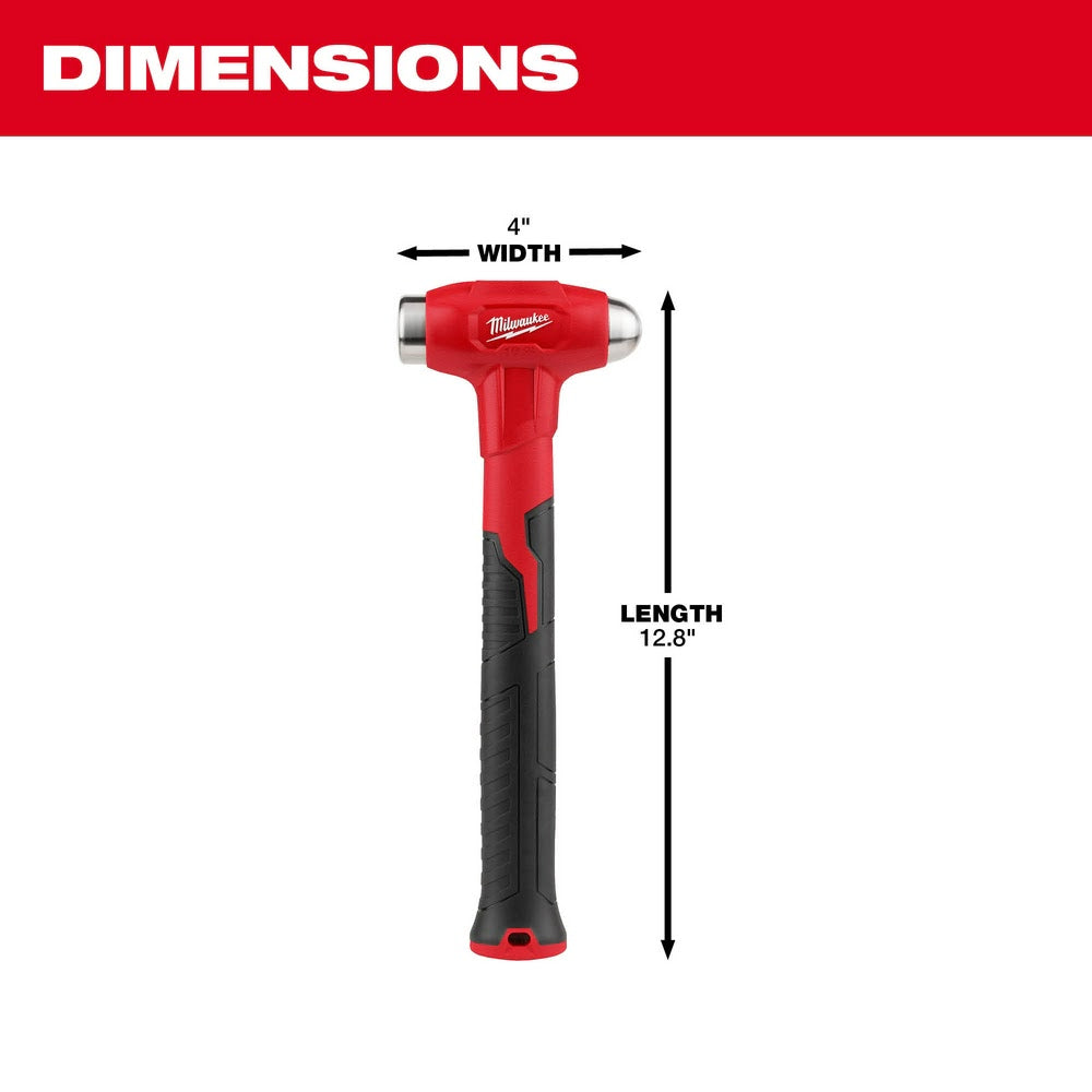 Milwaukee 48-22-9140 16oz Dead Blow Ball Peen Hammer - 3