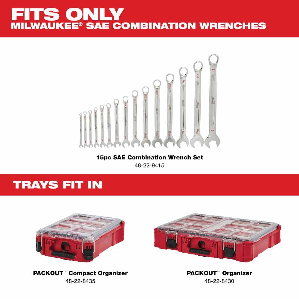 Milwaukee 48-22-9484T 15pc SAE Combination Wrench Trays - 2