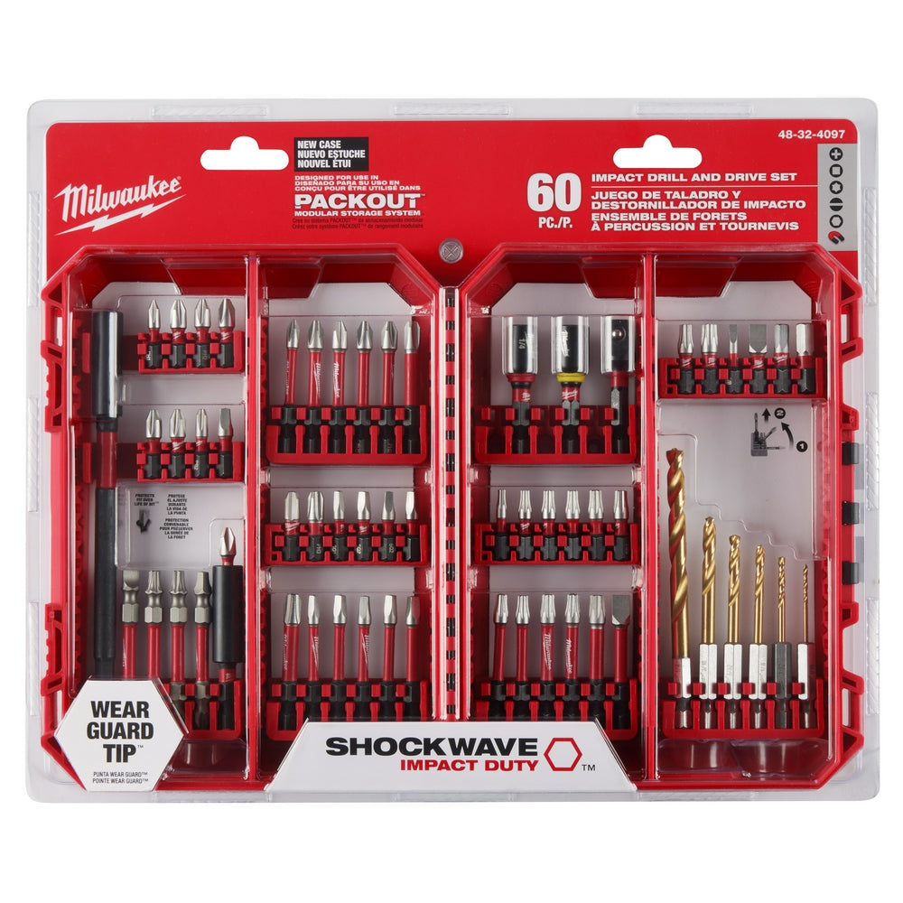 Milwaukee 48-32-4097 SHOCKWAVE Impact Duty Drill & Drive Set - 60PC - 12