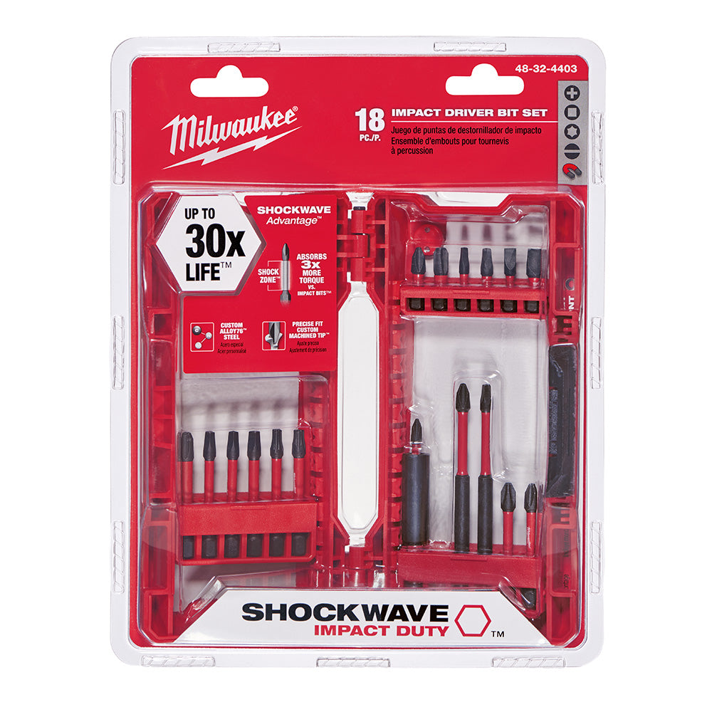 Milwaukee 48-32-4403 Shockwave 18 Piece Impact Driver Bit Set - 2