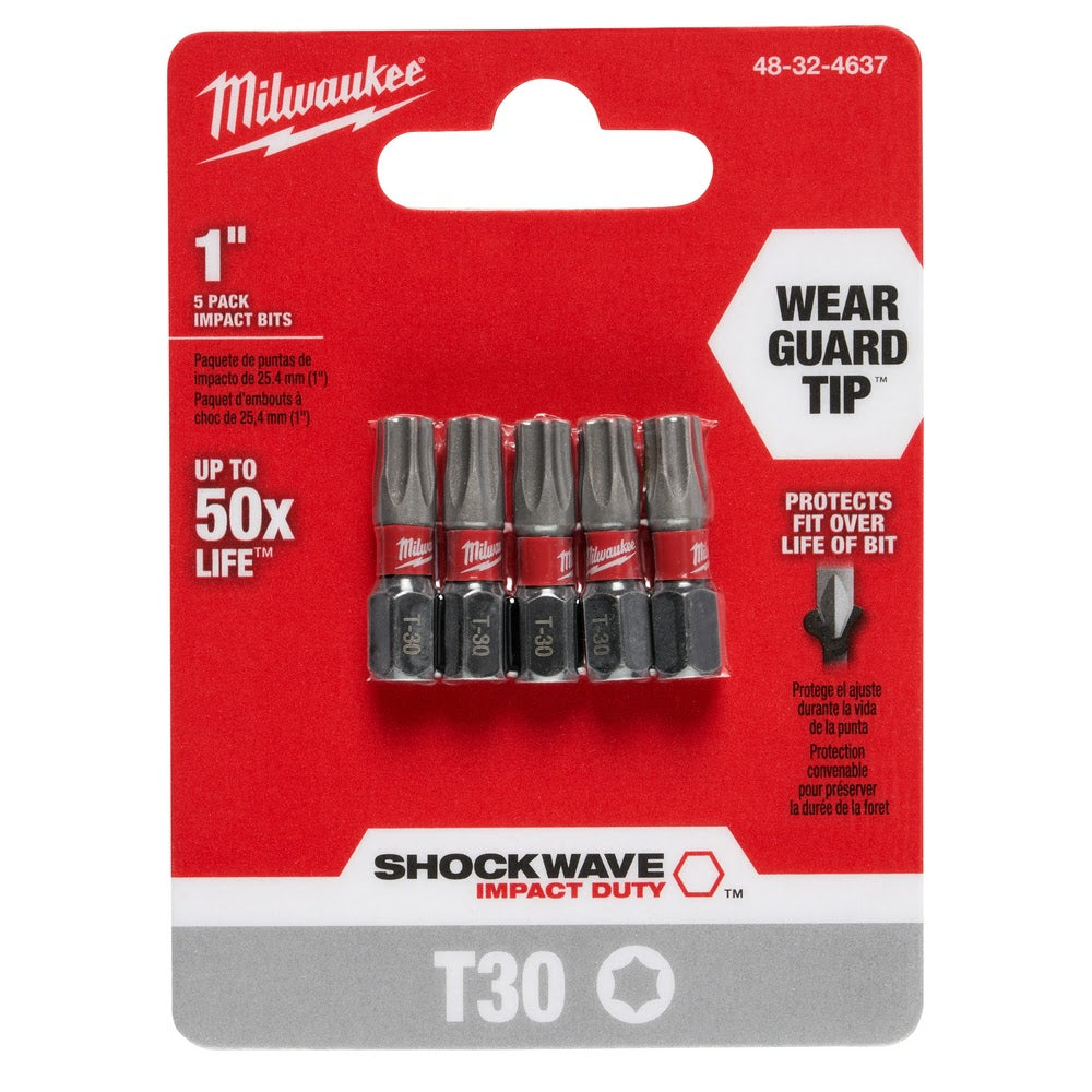 Milwaukee 48-32-4637 Shockwave 1" T30 5PK - 8