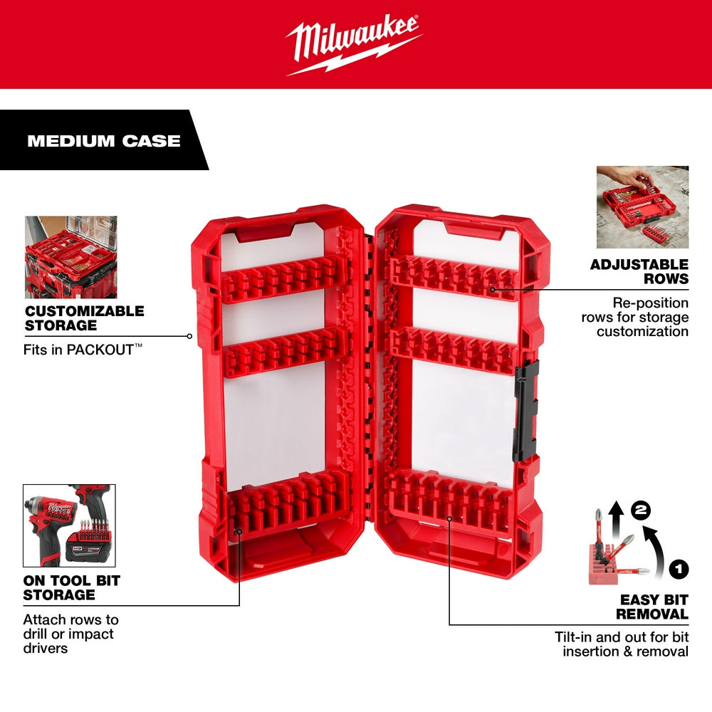 Milwaukee 48-32-9921 Customizable Medium Case for Impact Driver Accessories