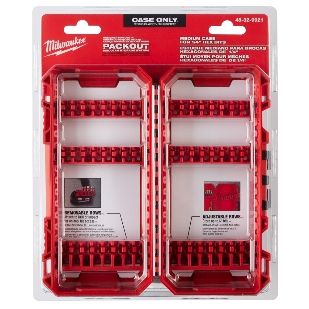 Milwaukee 48-32-9921 Customizable Medium Case for Impact Driver Accessories