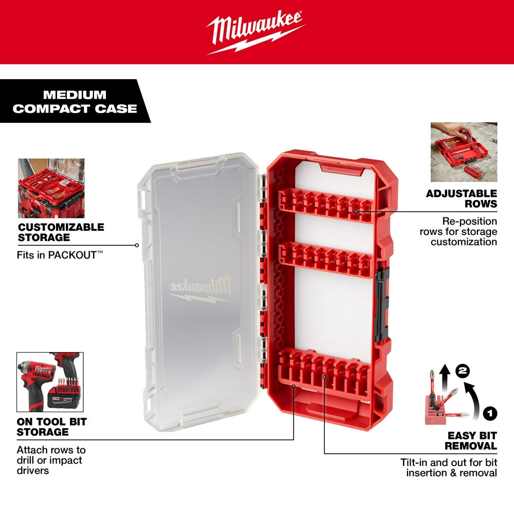 Milwaukee 48-32-9931 Customizable Medium Compact Case for Impact Driver Accessories