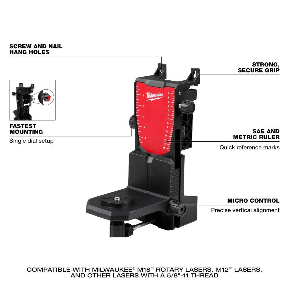 Milwaukee 48-35-3702 Rotary Laser Wall Mount - 2