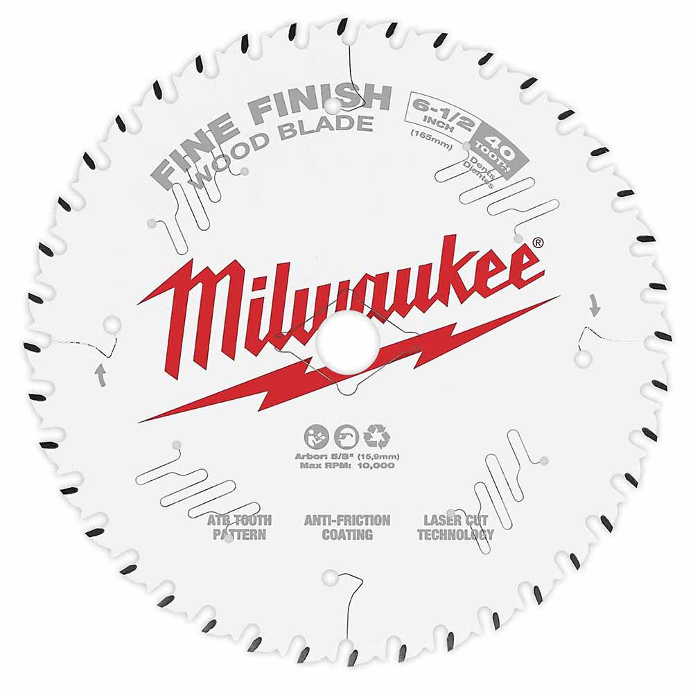 Milwaukee 48-40-0622 6-1/2" 40T Fine Finish Circular Saw Blade