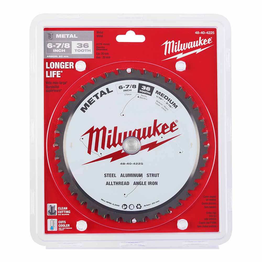 Milwaukee  48-40-4225 6-7/8" 36T METAL CSB, 20MM - 6