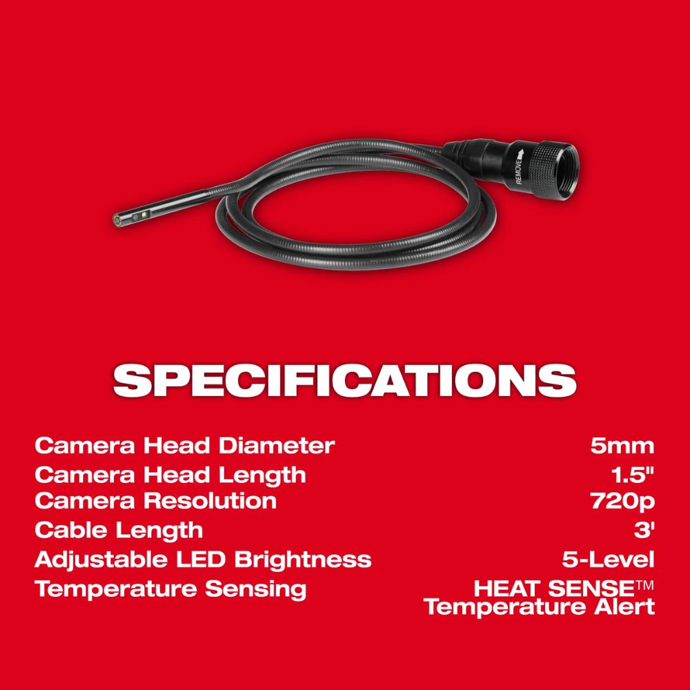 Milwaukee 48-53-3150 5mm Borescope Camera Cable - 7