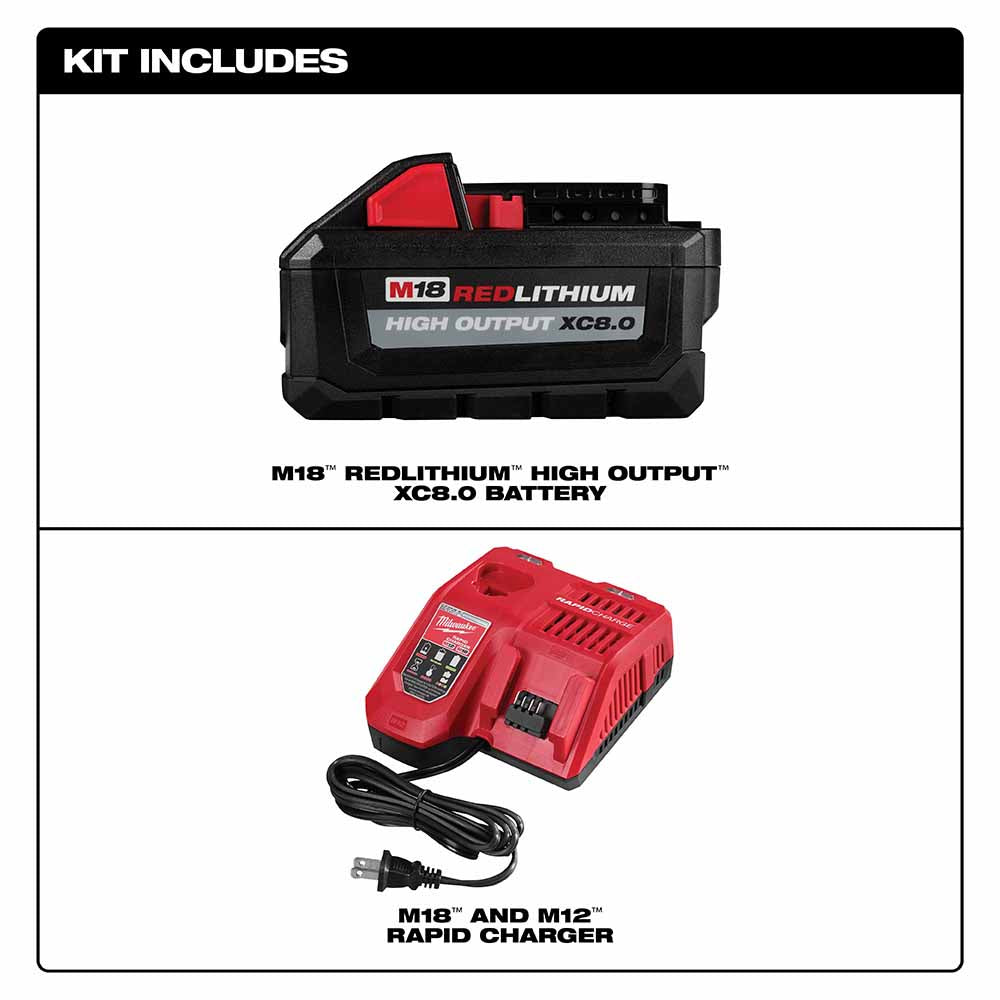 Milwaukee 48-59-1880 M18 REDLITHIUM HIGH OUTPUT XC8.0 Starter Kit - 2