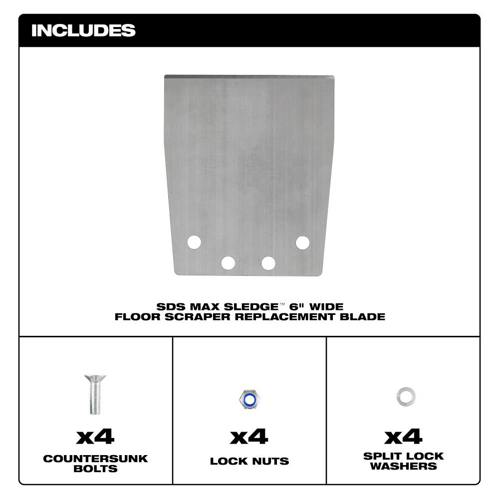 Milwaukee 48-62-1912 SDS MAX SLEDGE Floor Scraper Replacement Kit