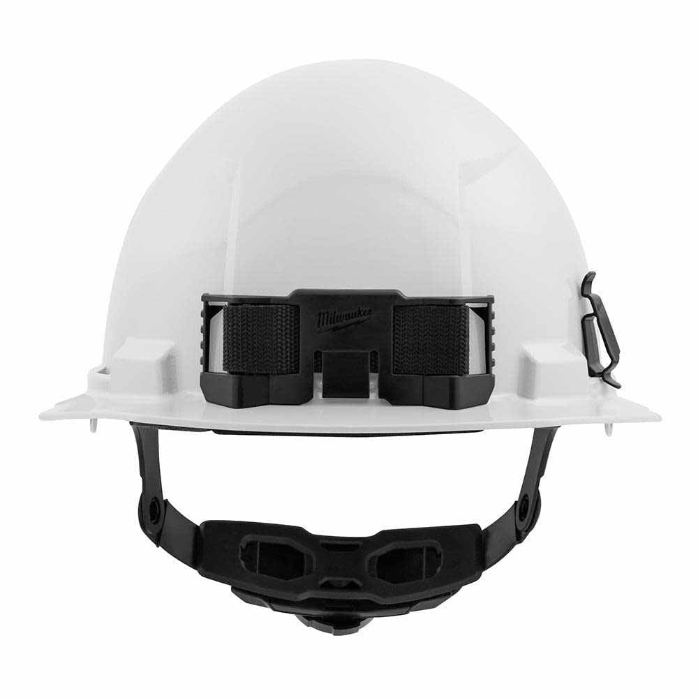 Milwaukee 48-73-1120 White Front Brim Hard Hat with 6PT Ratcheting Suspension – Type 1 Class E - 3