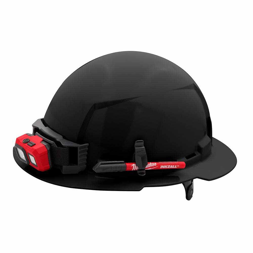 Milwaukee 48-73-1131 Black Full Brim Hard Hat with 6PT Ratcheting Suspension – Type 1 Class E - 6