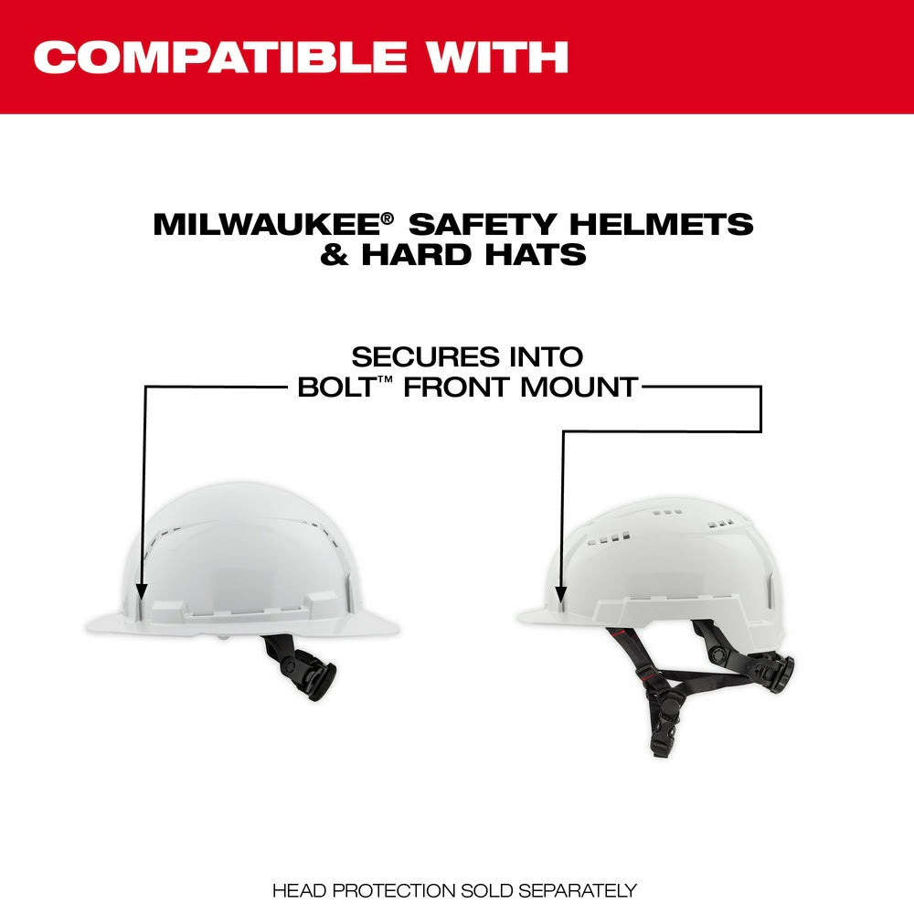 Milwaukee 48-73-1410 BOLT Eye Visor / Face Shield - Clear Dual Coat Lens (Compatible with Milwaukee Safety Helmets & Hard Hats) - 6