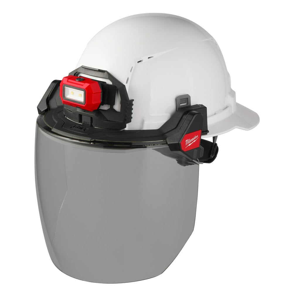 Milwaukee 48-73-1425 BOLT Full Face Shield - Gray Dual Coat Lens (Compatible with Milwaukee Safety Helmets & Hard Hats) - 10