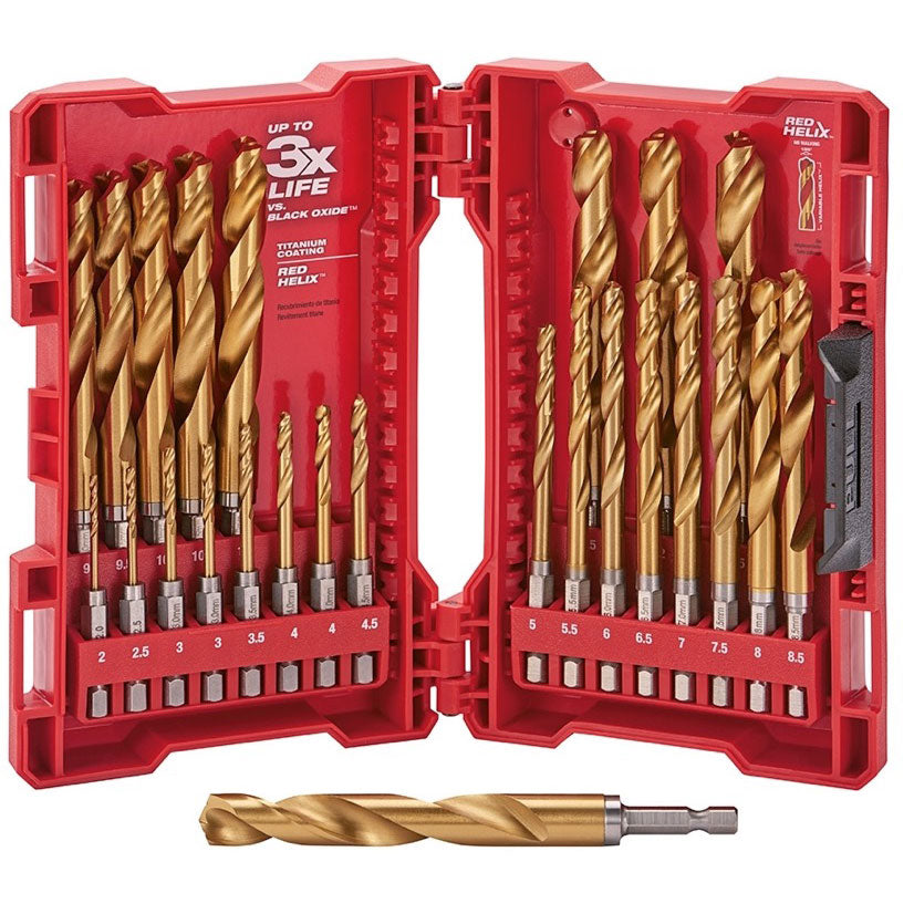 Milwaukee 48-89-4861 2mm - 8.5mm Metric 25 Piece Drill Bit Kit