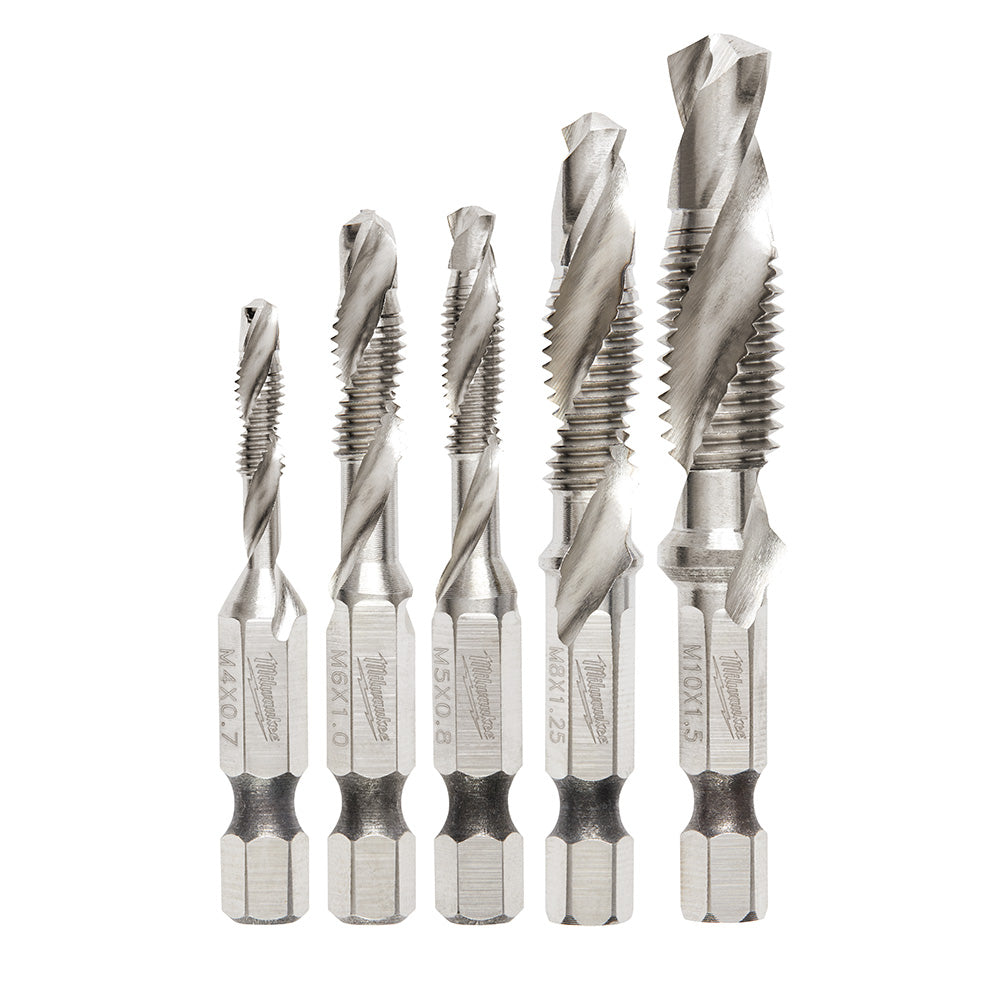 Milwaukee 48-89-4875 Shockwave 5-Piece Metric Impact Drill Tap Set