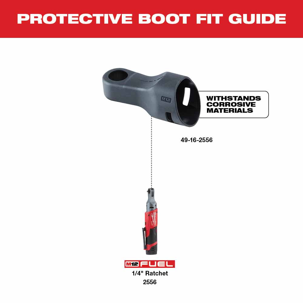 Milwaukee 49-16-2556 M12 Fuel 1/4" Ratchet Protective Boot - 2