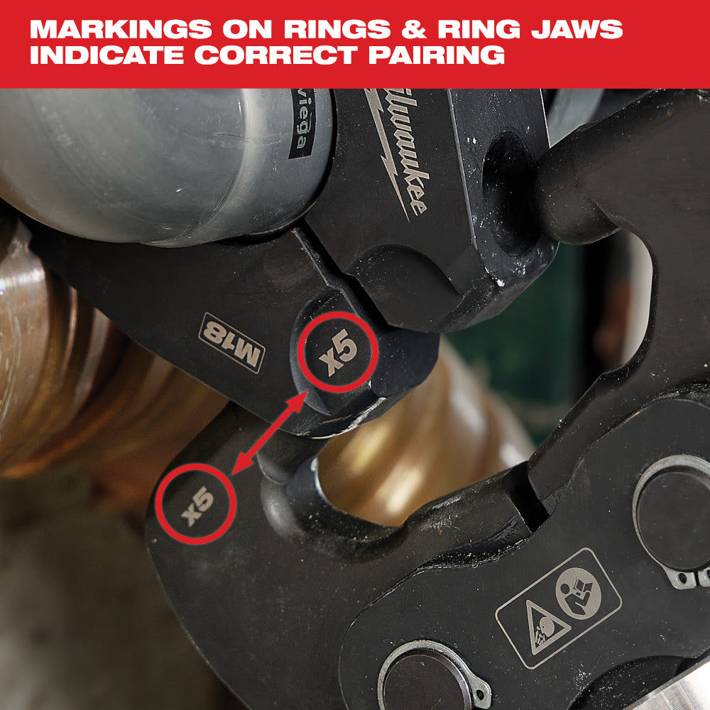 Milwaukee 49-16-2650BX 1/2" IPS-P Pivoting Press Ring for M18 & M12 FORCE LOGIC Press Tools