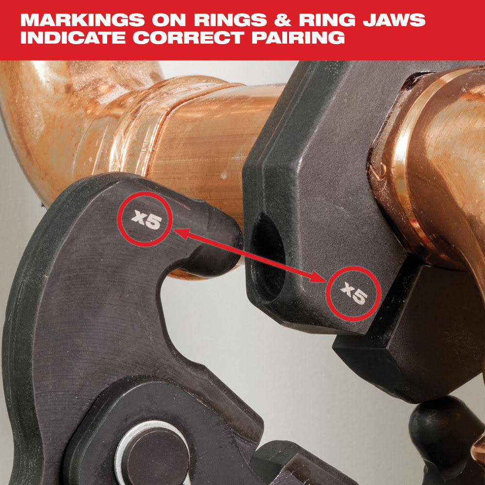 Milwaukee 49-16-2650X 1/2" CTS-V Pivoting Press Ring for M18 & M12 FORCE LOGIC Press Tools