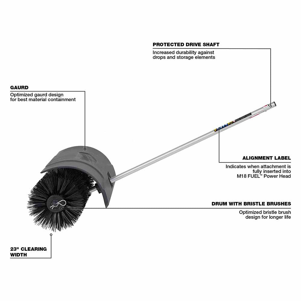 Milwaukee 49-16-2741 M18 Fuel Quik-Lok Bristle Brush Attachment - 3