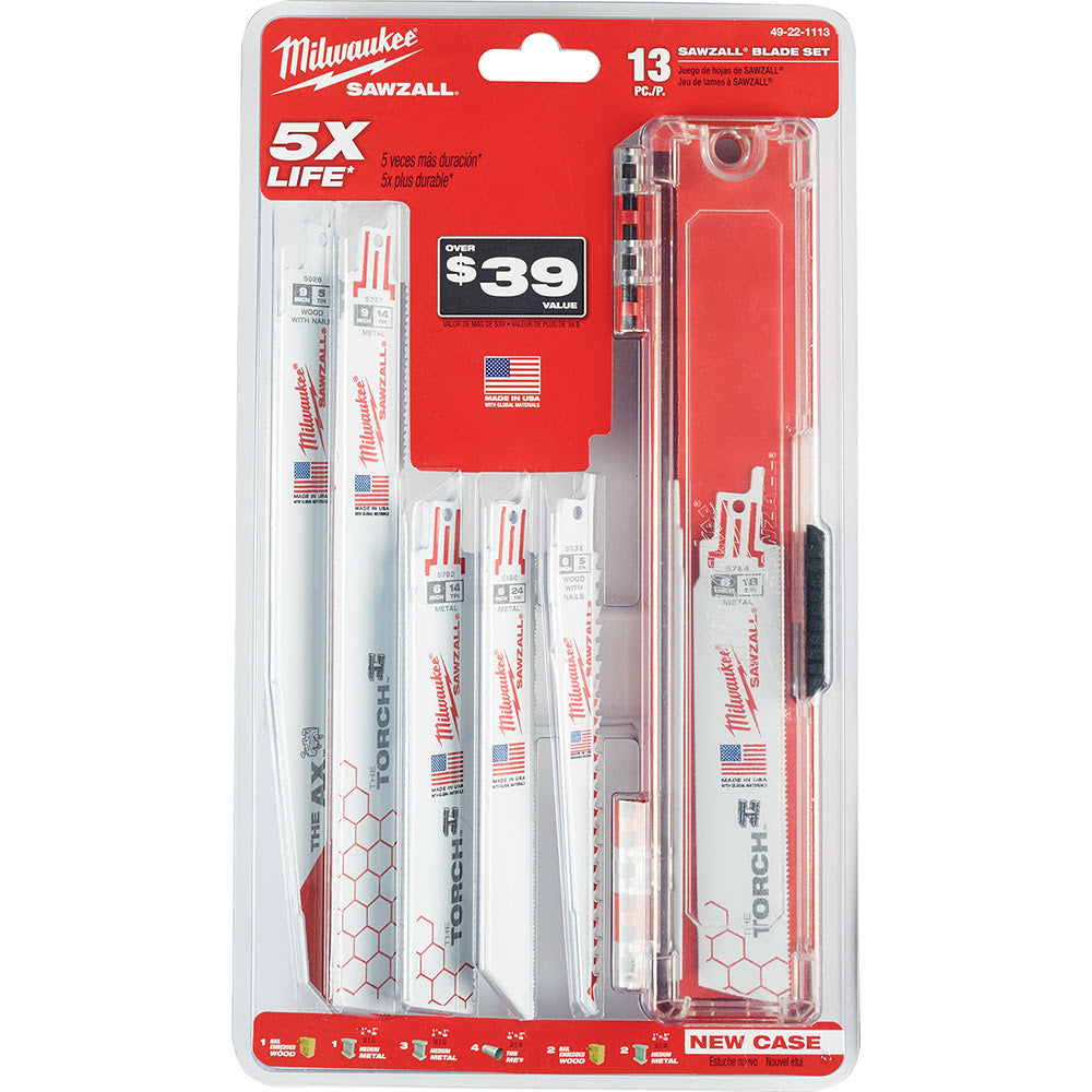 Milwaukee 49-22-1113 13 PC SAWZALL Blade Set