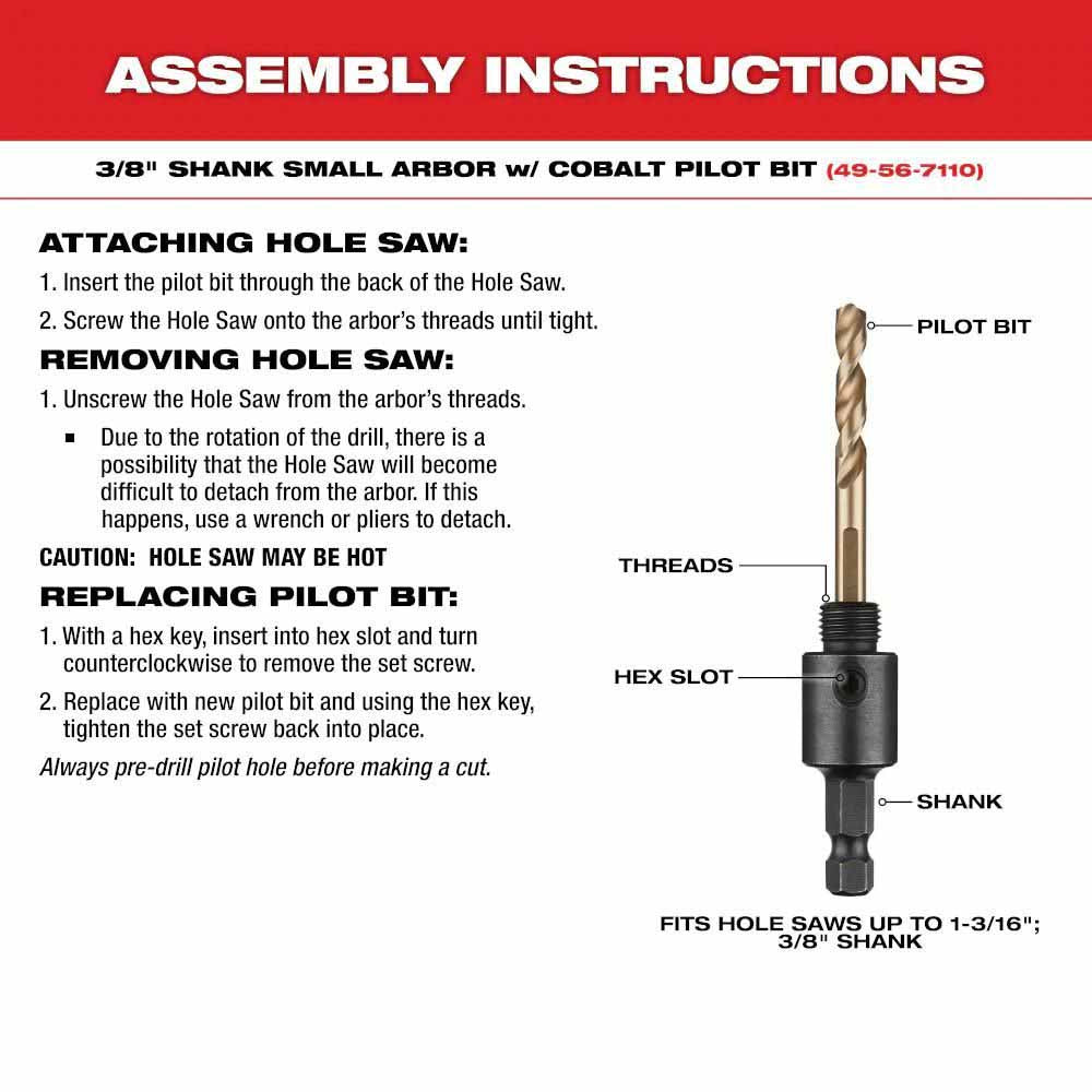 Milwaukee 49-22-3091 12 PC HOLE DOZER™ with Carbide Teeth Hole Saw Plumber's Kit - 4