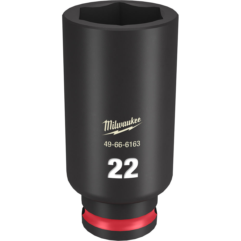 Milwaukee 49-66-6163 SHOCKWAVE Impact Duty™  3/8"Drive 22MM Deep 6 Point Socket