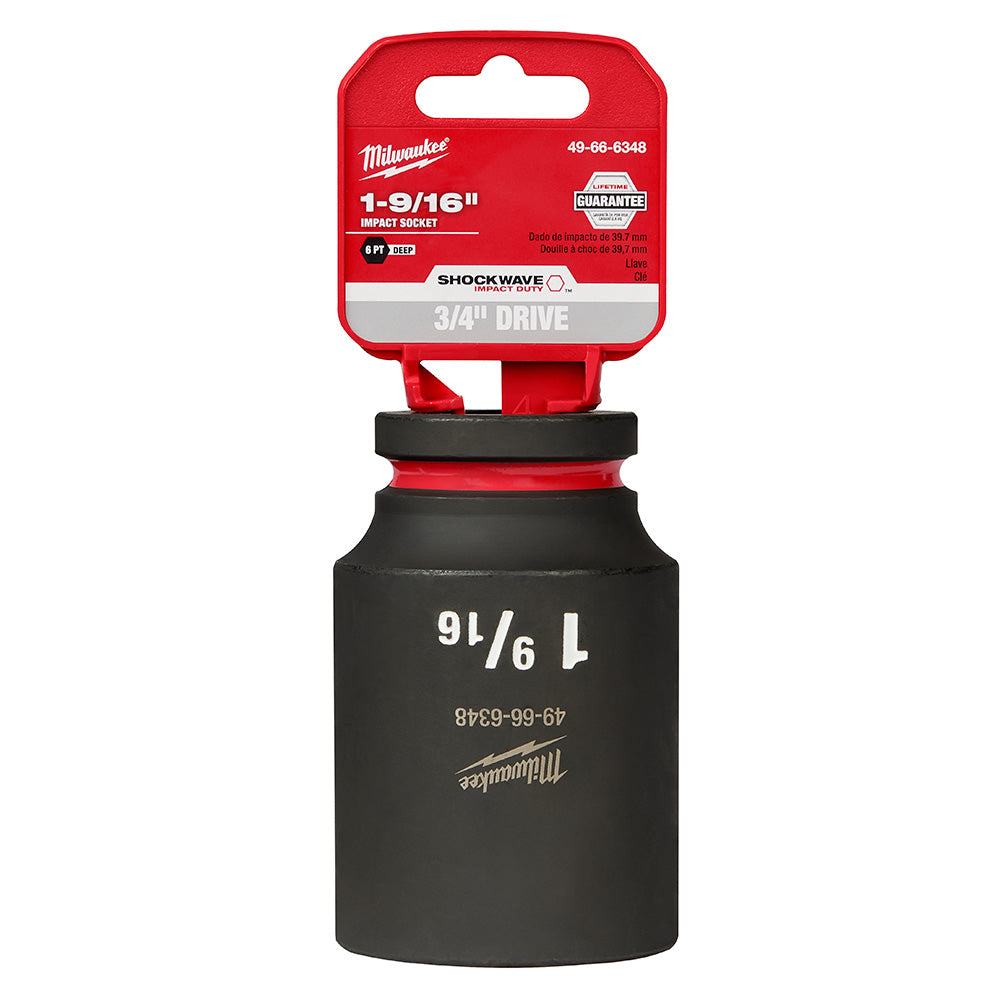 Milwaukee 49-66-6348 SHOCKWAVE Impact Duty™  3/4"Drive 1-9/16" Deep 6 Point Socket - 2