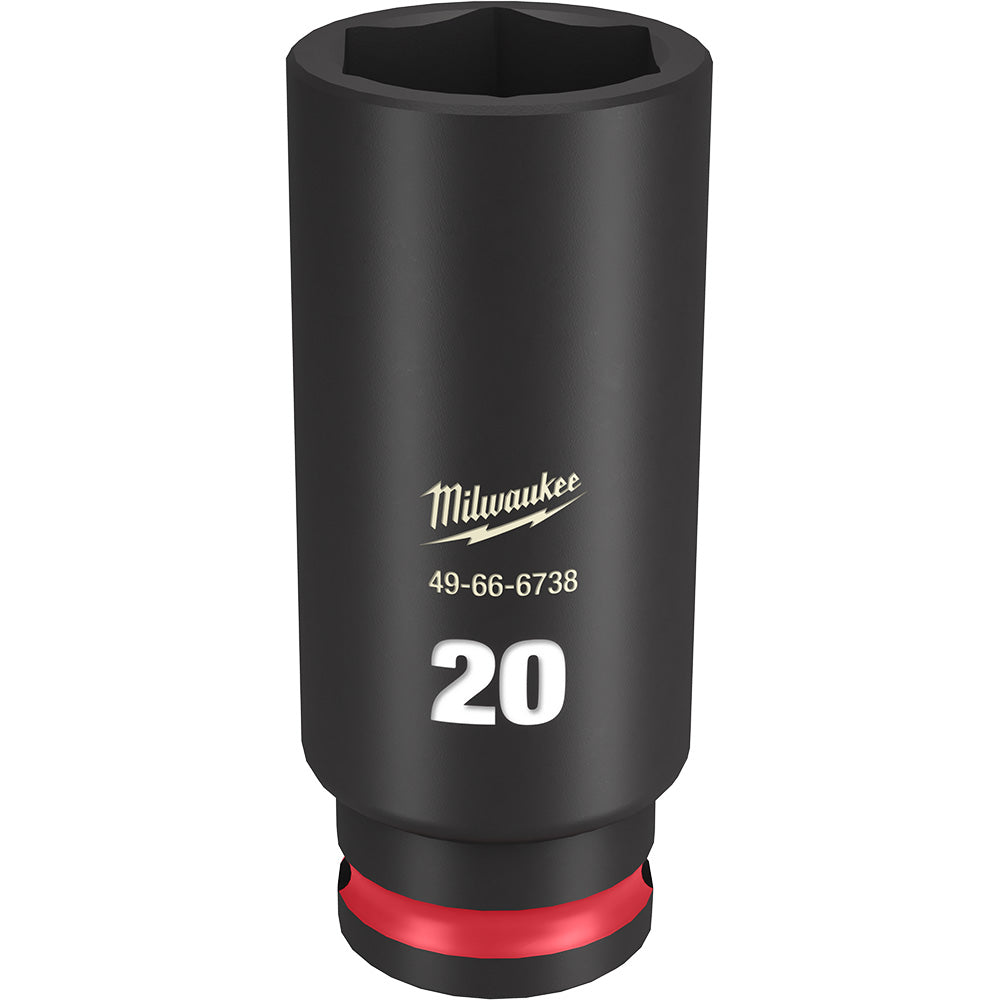 Milwaukee 49-66-6738 SHOCKWAVE Impact Duty™  3/8"Drive 20MM Deep 6 Point Socket