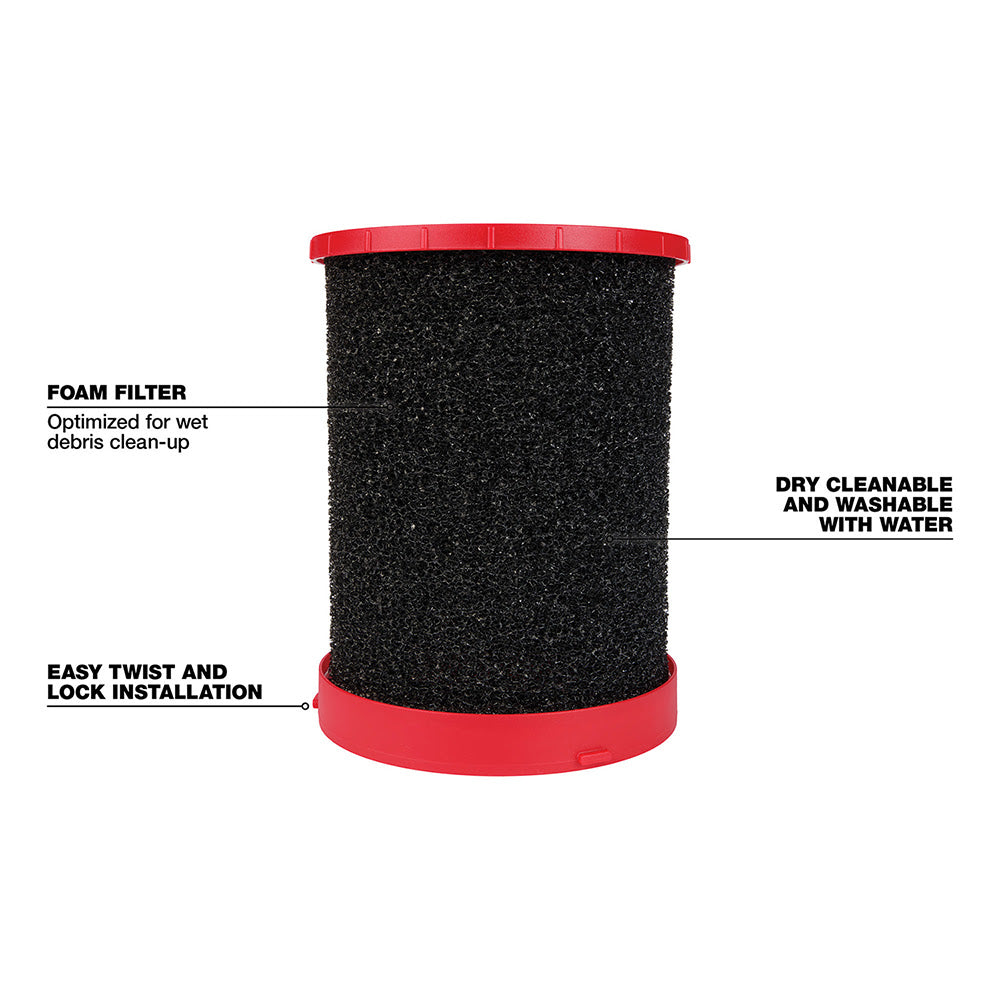 Milwaukee 49-90-1990 Large Wet/Dry Vacuum Foam Wet Filter - 3